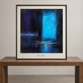 Framed Nocturnal Indigo with Electric Cyan