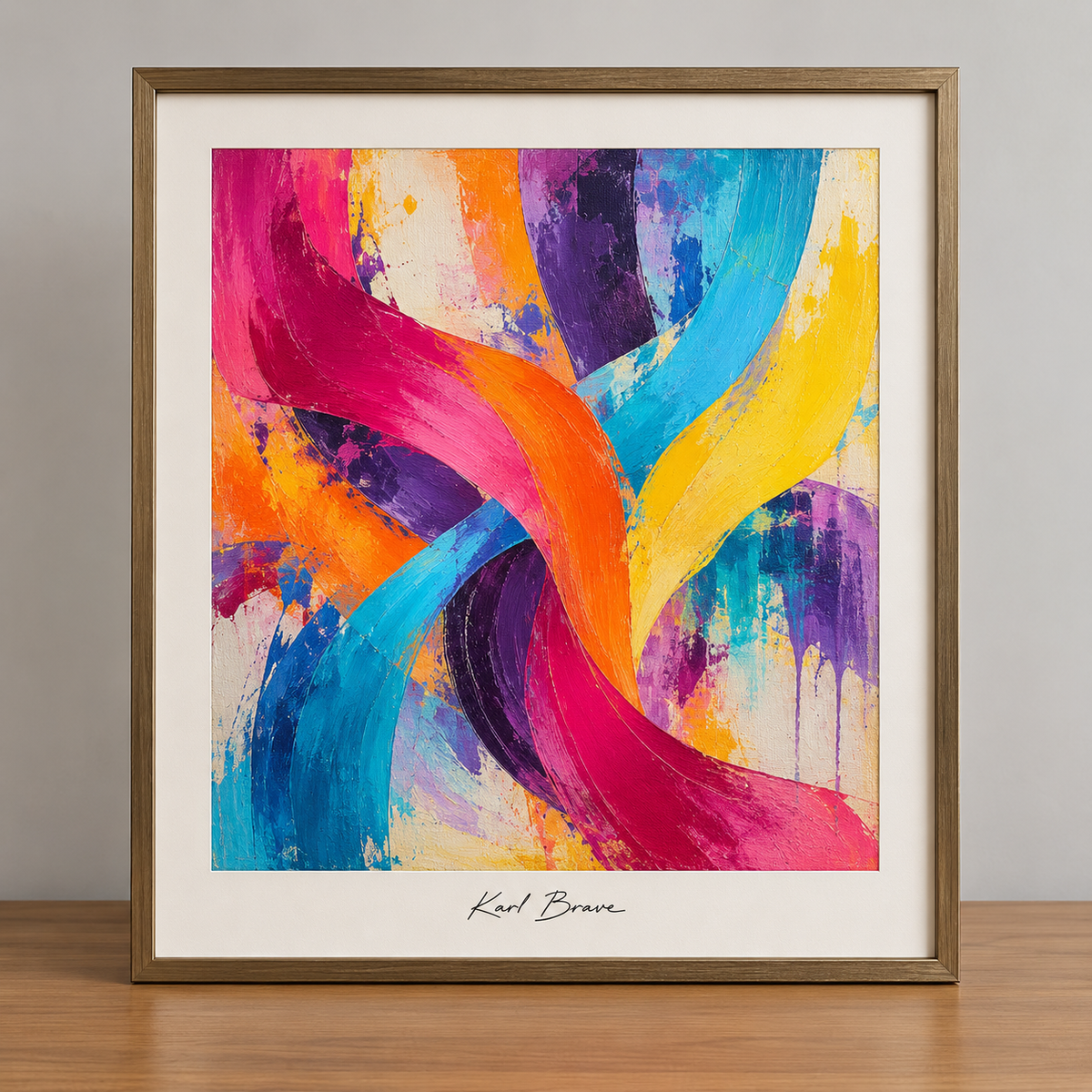 Karl Brave’s Chromatic Ribbon Abstraction