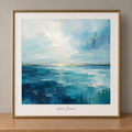Oceanic Blues with a Golden Horizon
